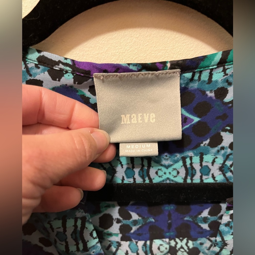 Anthropologie Maeve Ikat Frequencies dress M - Picture 3 of 9